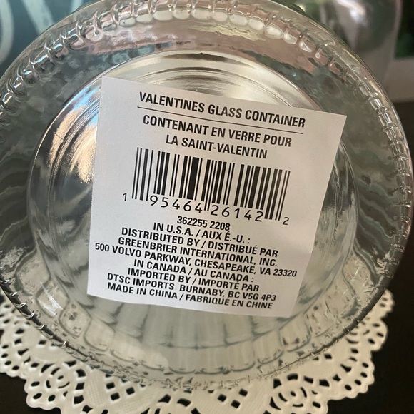 🆕💘 PINK HEART LID DECORATIVE GLASS CANDY & TRINKET JAR. BRAND NEW! - Picture 8 of 11